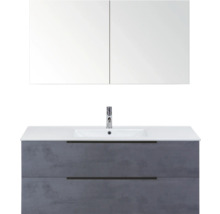 Umyvadlová skříňka s umyvadlem a zrcadlovou skříňkou