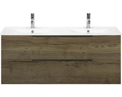 Umyvadlová skříňka se dvěma zásuvkami a dvěma bateriemi