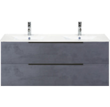 Skříňka pod umyvadlo se dvěma umyvadly a dvěma zásuvkami