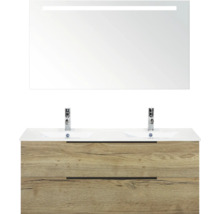 Umyvadlová sestava se zrcadlem a dvěma zásuvkami