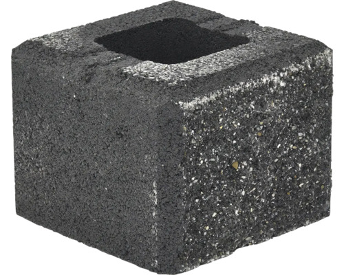 Betonový plot Alfa Block 20x20x15 cm HX 3/20/2BF černý