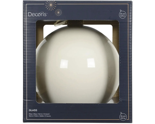 Skleněná vánoční koule Decoris, 15 cm v krabici