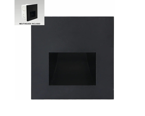 LED zápustné osvětlení Luxera 70419 STEP LIGHT 1W 60lm černé
