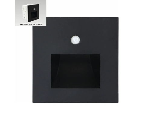 LED zápustné osvětlení Luxera 70418 STEP LIGHT 1 W 60 lm černé s pohybovým senzorem LED zápustné osvětlení Luxera 70418 STEP LIGHT 1 W 60 lm černé s pohybovým senzorem