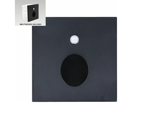 LED zápustné osvětlení Luxera 70436 STEP LIGHT 1 W 50 lm černé se senzorem pohybu LED zápustné osvětlení Luxera 70436 STEP LIGHT 1 W 50 lm černé se senzorem pohybu