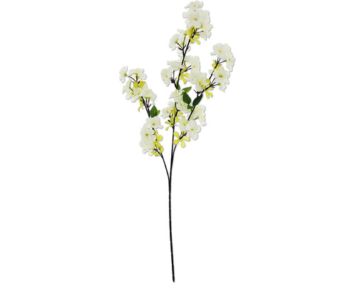 Umělá kvetoucí větev s květy a listy.