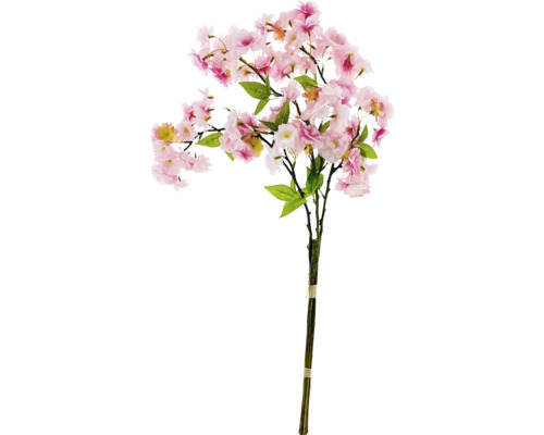 Umělá větev broskvoň 80 cm tmavě růžová Dekorativní větev třešňového květu