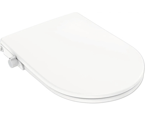 Bílé záchodové prkénko s bidetovou funkcí