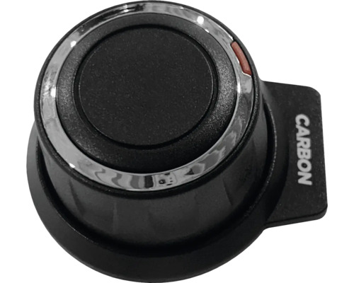 Karbonový otočný knoflík s chromovým kroužkem