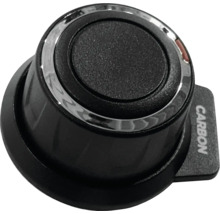 Spínací knoflík s nápisem Carbon
