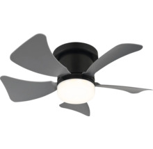 Stropní ventilátor s pěti lopatkami a integrovanou lampou