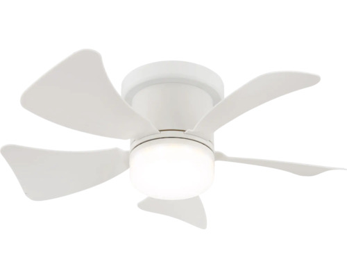 Bílé stropní svítidlo s ventilátorem