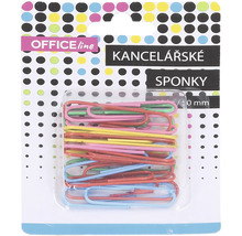 Kancelářské sponky, 50 milimetrů, různé barvy