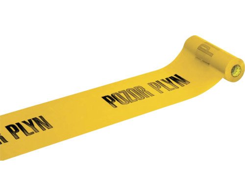 Výstražná páska s nápisem Pozor tekutina