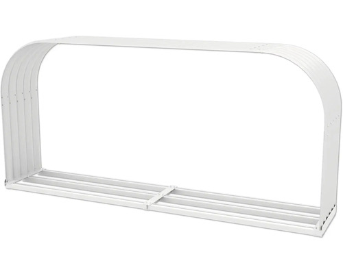 Přístřešek na dřevo Vitavia Ardor 401 nízký 210 x 40 x 100 cm plechový stříbrný Krycí mříž ke sklepnímu oknu z kovu