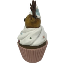 Dekorativní figurka sob jako cupcake s čepicí