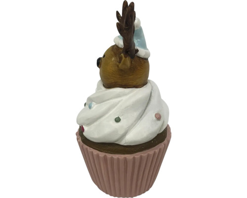 Dekorativní figurka sob jako cupcake s čepicí