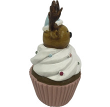 Dekorativní figurka sob jako cupcake pro vánoční dekoraci