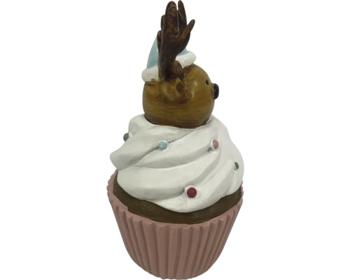 Dekorativní figurka sob jako cupcake pro vánoční dekoraci
