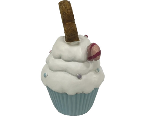 Dekorativní cupcake s polevou a oplatkou jako dekorace