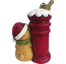 Dekorativní vánoční figurka s medvídkem a poštovní schránkou