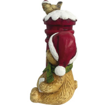 Vánoční dekorace s medvědem, ptákem a poštovní schránkou