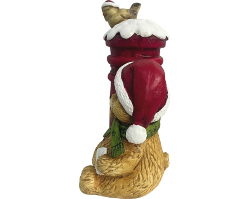 Vánoční dekorace s medvědem, ptákem a poštovní schránkou