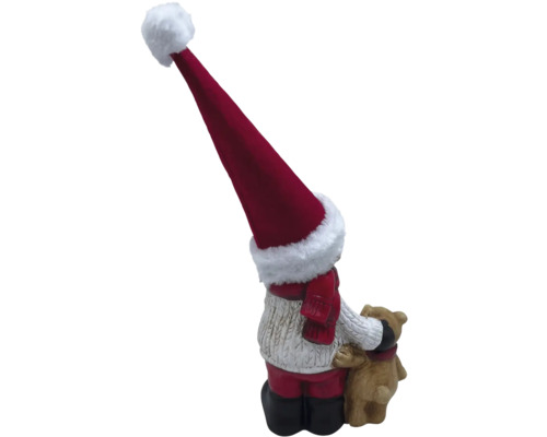 Figurka Santa Clause s medvídkem a čepicí jako dekorace