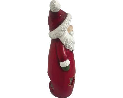 Dekorativní keramický Santa Claus s hvězdicovými výřezy