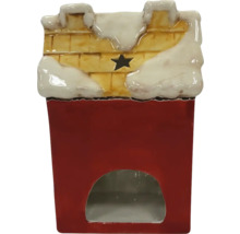 Dekorativní miniatura udírny ve tvaru komína s motivem hvězdy