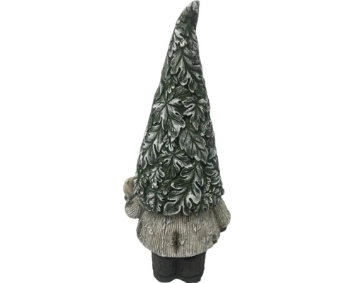 Zahradní trpaslík s kloboukem z listů