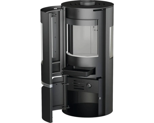 Krbová kamna s otevřenou přihrádkou a prosklenými dvířky