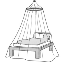 Postel s moskytiérou pro ochranu proti hmyzu