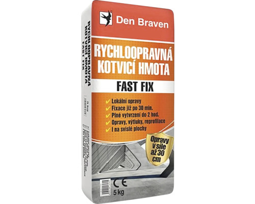 Rychloopravná kotvicí hmota Den Braven Fast Fix 5 kg Den Braven Rychloopravná kotvicí hmota Fast Fix, 5 kg