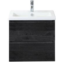 Skříňka pod umyvadlo se dvěma zásuvkami, keramické umyvadlo a vodovodní baterie