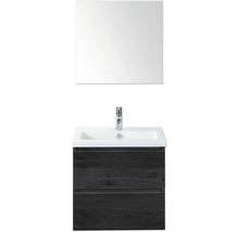 Umyvadlo se zrcadlem a spodní skříňkou se dvěma zásuvkami