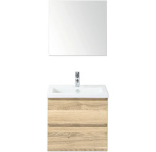 Skříňka pod umyvadlo se zrcadlem a dvěma zásuvkami