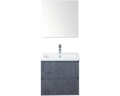 Skříňka pod umyvadlo s umyvadlem a zrcadlem do koupelny