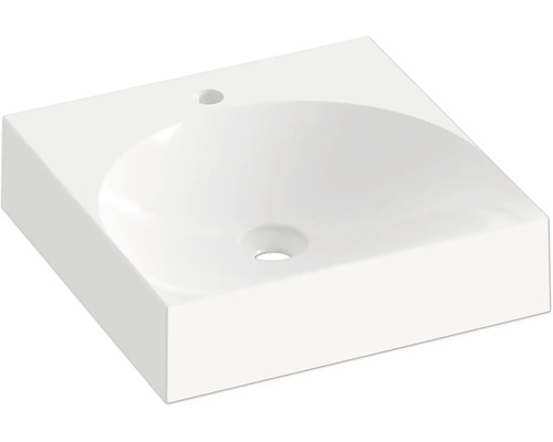Umyvadlo na skříňku RAVAK Lite litý mramor bílá 45 mm XJX01245002 Keramické umyvadlo na desku s otvorem pro kohoutek