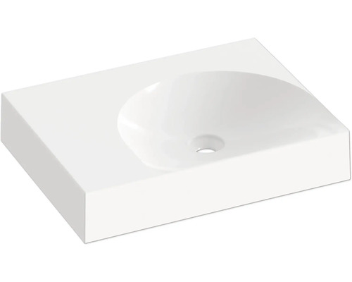 Umyvadlo na skříňku RAVAK Lite litý mramor bílá 60 mm XJXL1360000 Bílé keramické umyvadlo na desku