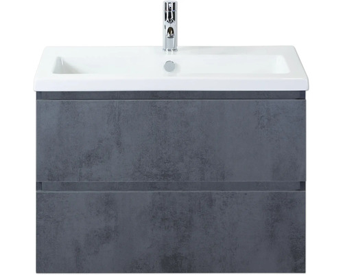 Koupelnová skříňka s umyvadlem Sanox Vogue 80 cm beton antracit Skříňka pod umyvadlo s umyvadlem a vodovodní baterií