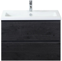 Skříňka pod umyvadlo se dvěma zásuvkami, keramické umyvadlo a vodovodní baterie