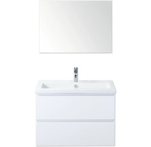 Skříňka pod umyvadlo se dvěma zásuvkami, umyvadlo na desku a zrcadlo