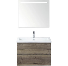 Umyvadlová skříňka s umyvadlem a zrcadlem s osvětlením