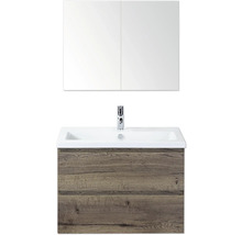 Umyvadlo s umyvadlovou skříňkou a zrcadlovou skříňkou