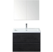 Umyvadlo s umyvadlem, baterií a zrcadlovou skříňkou