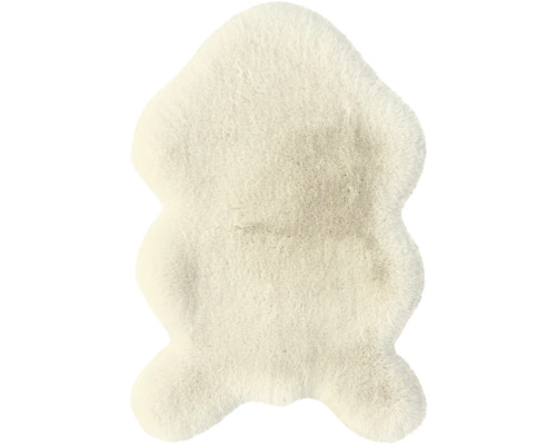Umělá kožešina SoleVito Romance Premium Shape béžová 60 x 90 cm Měkký koberec se vzhledem kožešiny