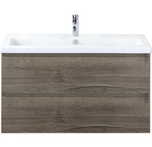 Skříňka pod umyvadlo se dvěma zásuvkami a umyvadlem na desku