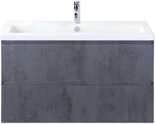 Koupelnová skříňka s umyvadlem Sanox Vogue 100 cm beton antracit Skříňka pod umyvadlo s umyvadlem a vodovodní baterií