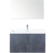 Umyvadlo se zrcadlem a skříňkou pod umyvadlo